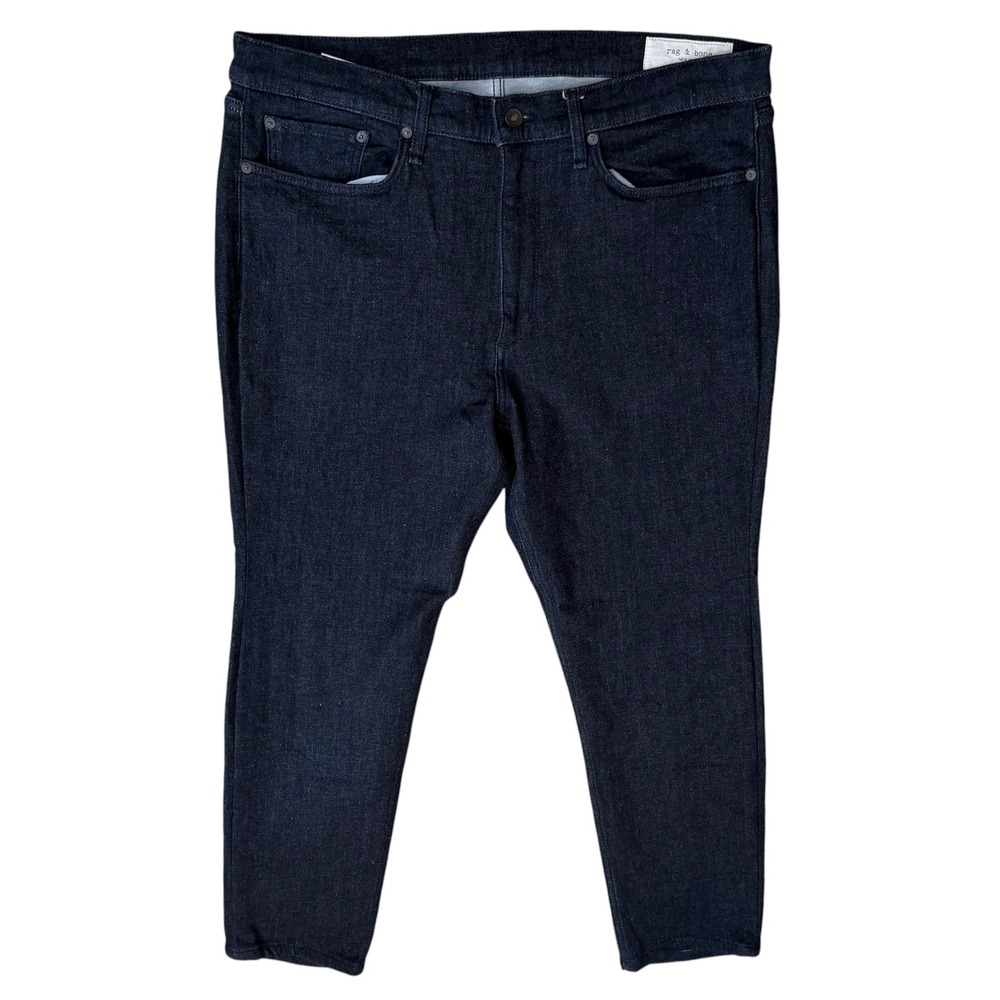 Rag & Bone Fit 2 Slim Stride Jeans Mens 38x32 Dark Wash Rinse Indigo Denim